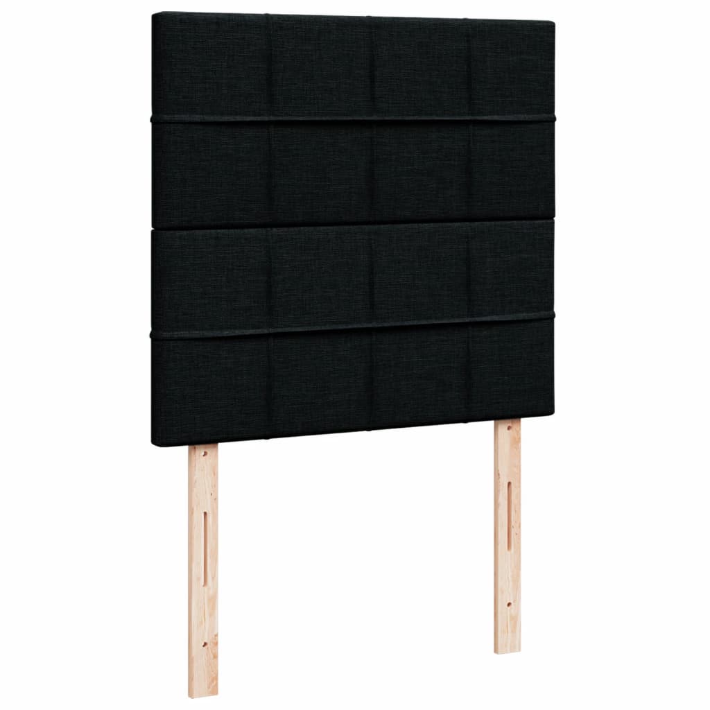 Box Spring Postel S Matrací Černá Textil Černá
