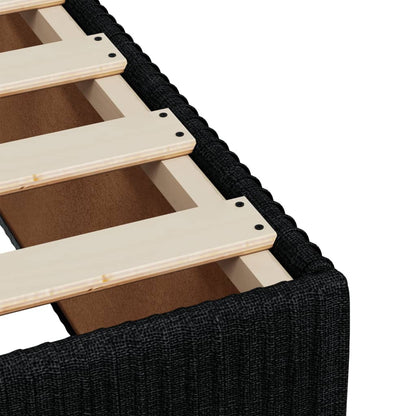 Box Spring Postel S Matrací Černá Textil Černá