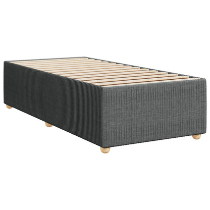 Box Spring Postel S Matrací Textil Tmavě Šedá