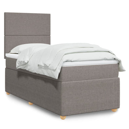 Box Spring Postel S Matrací Textil Taupe