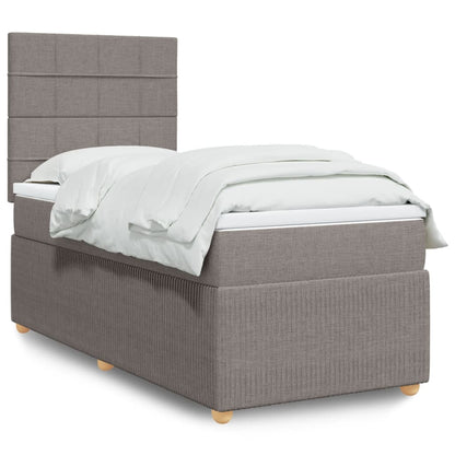 Box Spring Postel S Matrací Textil Taupe