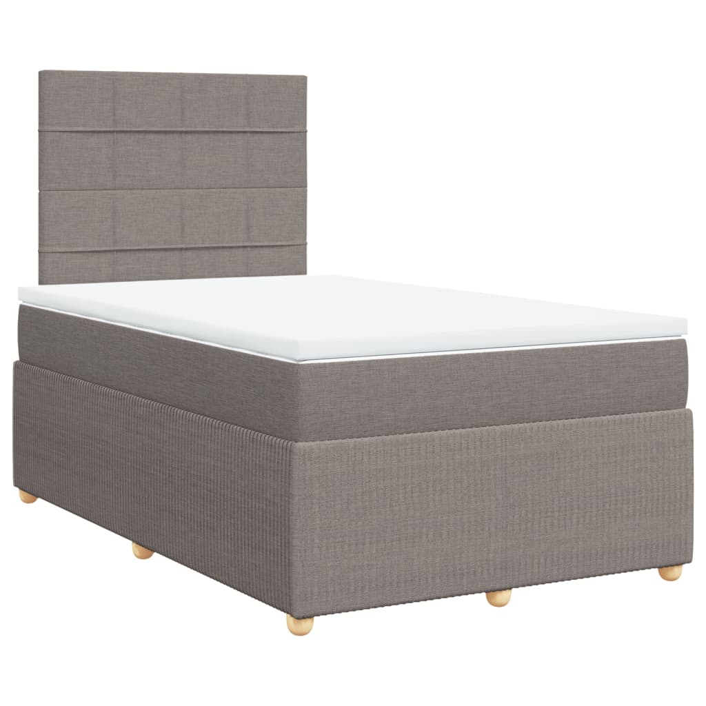 Box Spring Postel S Matrací Textil Taupe