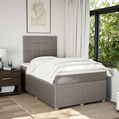 Box Spring Postel S Matrací Textil Taupe
