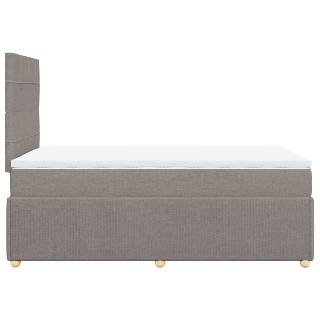 Box Spring Postel S Matrací Textil Taupe