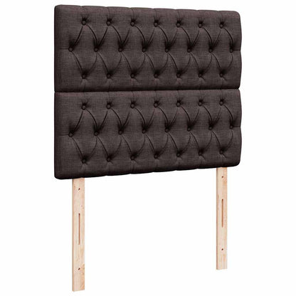Box Spring Postel S Matrací Tmavě Hnědá 120X200 Cm Textil