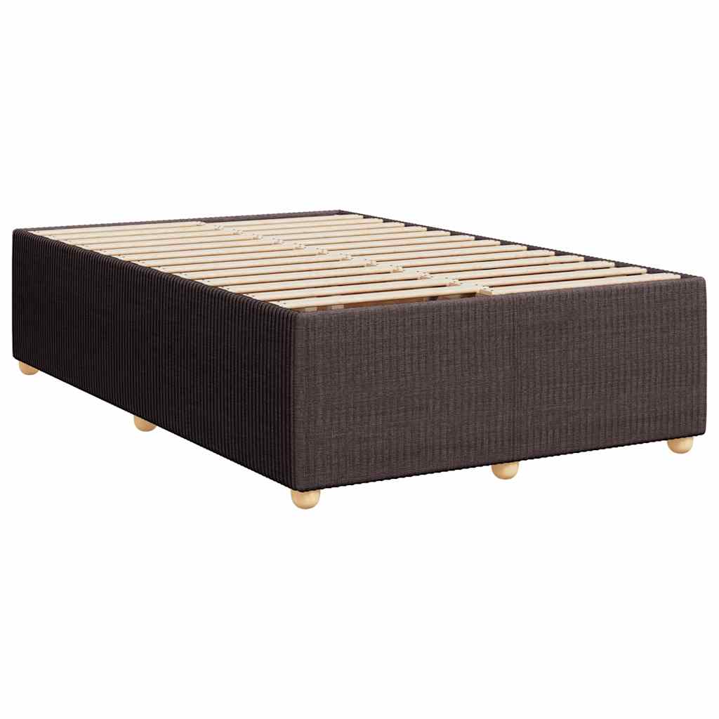Box Spring Postel S Matrací Tmavě Hnědá 120X200 Cm Textil
