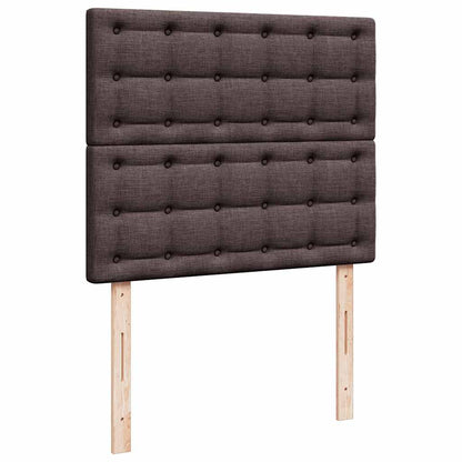 Box Spring Postel S Matrací Tmavě Hnědá 120X200 Cm Textil