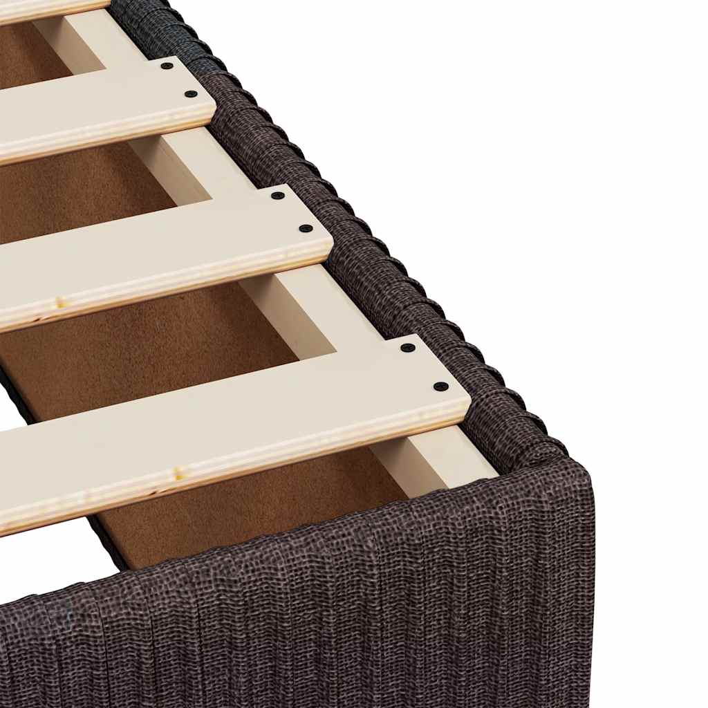 Box Spring Postel S Matrací Tmavě Hnědá 160X200 Cm Textil