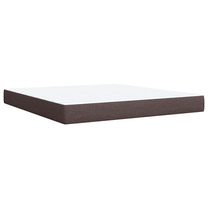 Box Spring Postel S Matrací Tmavě Hnědá 180X200 Cm Textil