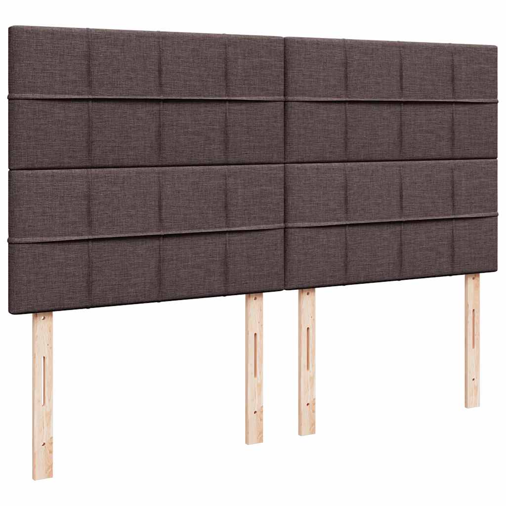 Box Spring Postel S Matrací Tmavě Hnědá 200X200 Cm Textil