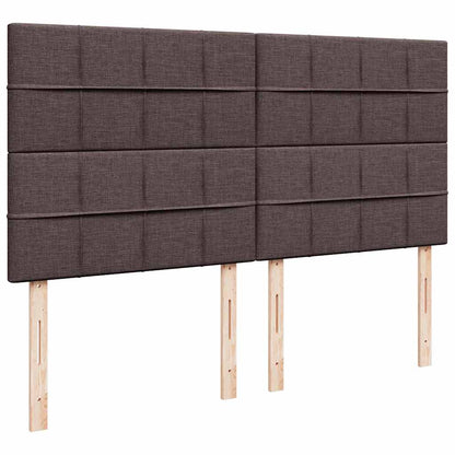 Box Spring Postel S Matrací Tmavě Hnědá 200X200 Cm Textil