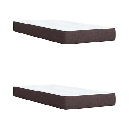 Box Spring Postel S Matrací Tmavě Hnědá 200X200 Cm Textil