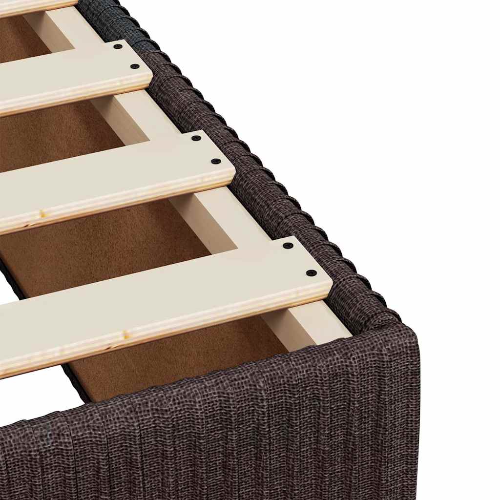 Box Spring Postel S Matrací Tmavě Hnědá 200X200 Cm Textil