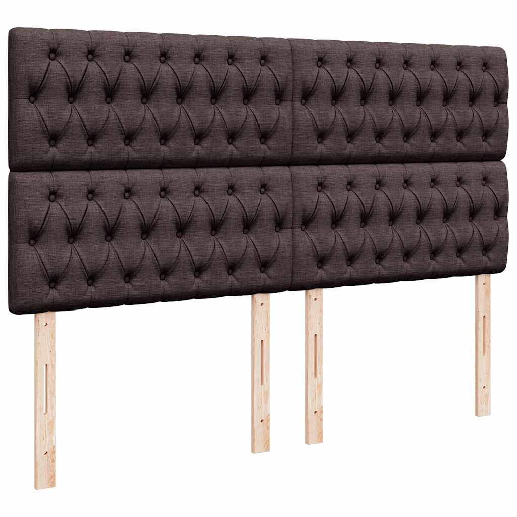 Box Spring Postel S Matrací Tmavě Hnědá 200X200 Cm Textil