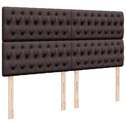 Box Spring Postel S Matrací Tmavě Hnědá 200X200 Cm Textil