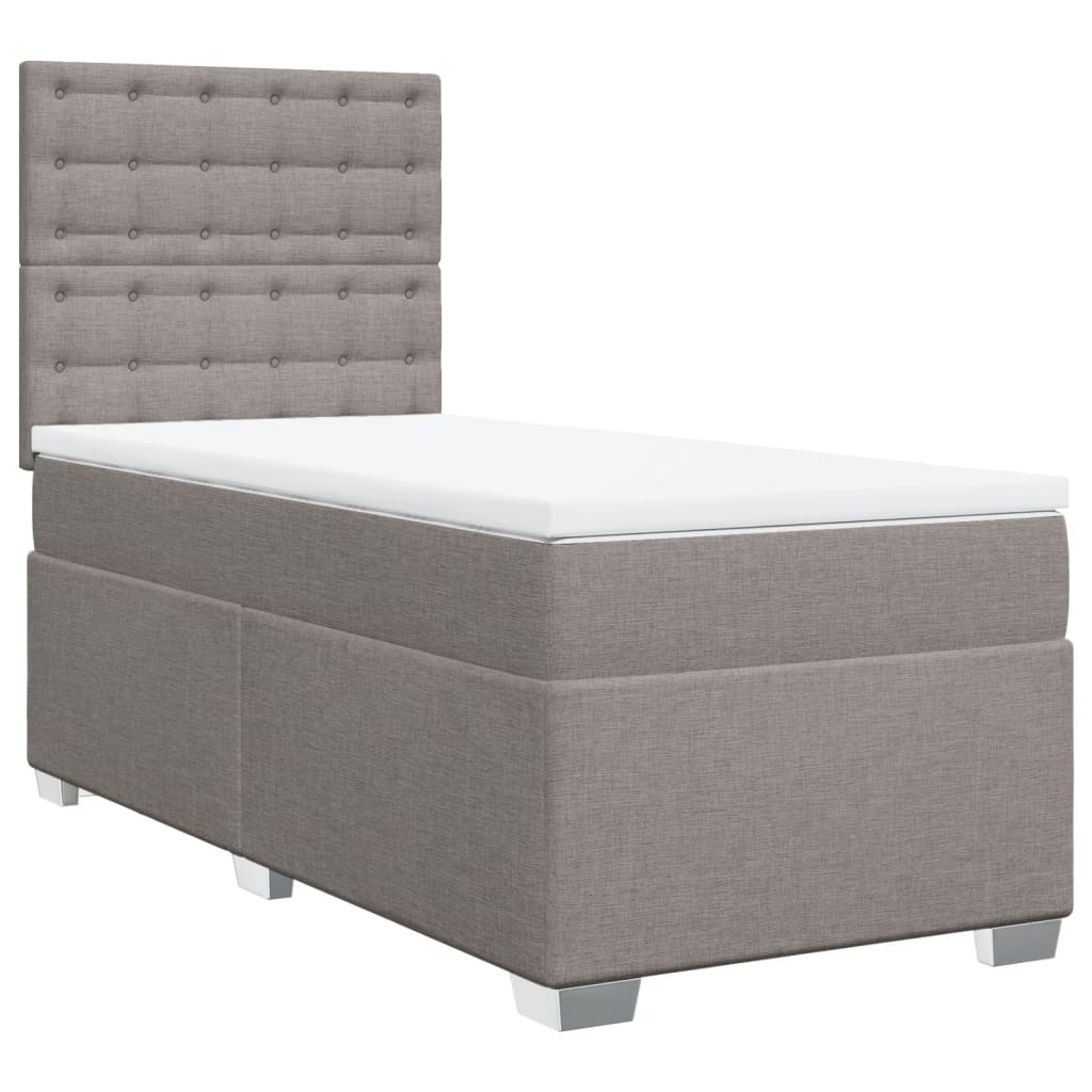 Box Spring Postel S Matrací Textil Taupe