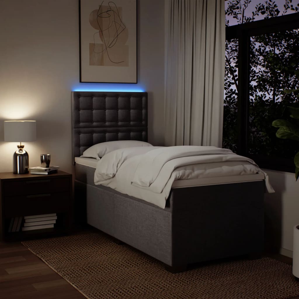 Box Spring Postel S Matrací Textil Taupe