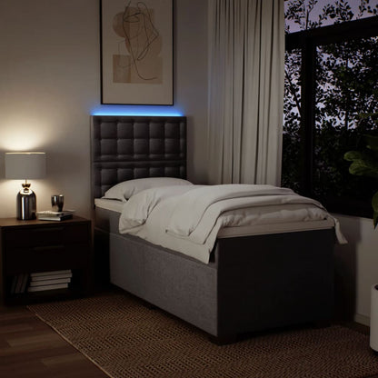 Box Spring Postel S Matrací Textil Taupe