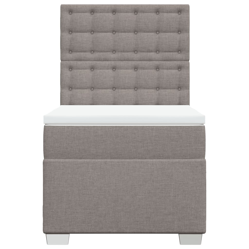 Box Spring Postel S Matrací Textil Taupe