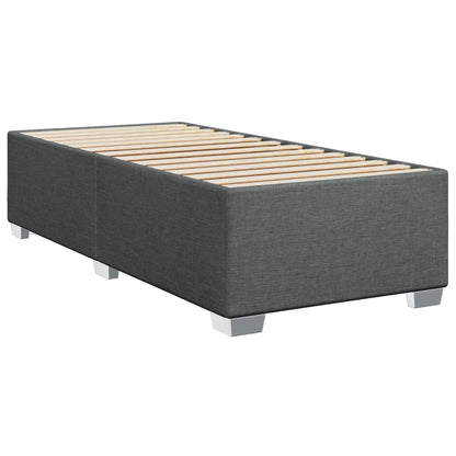 Box Spring Postel S Matrací Textil Tmavě Šedá
