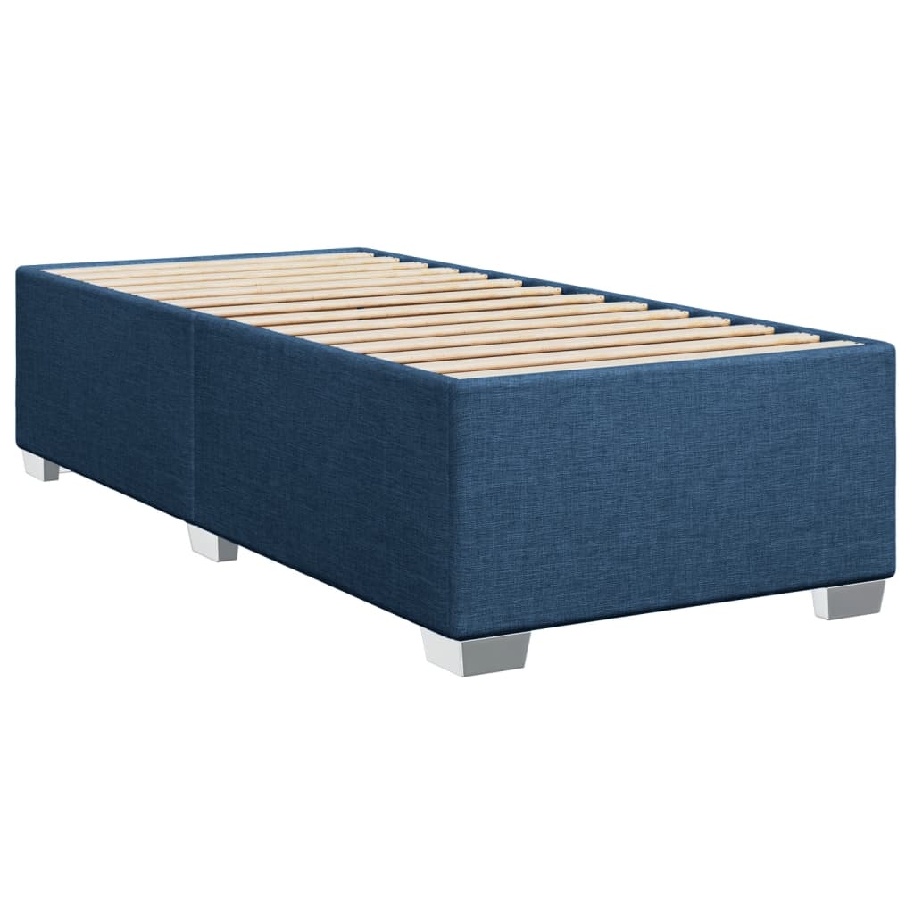 Box Spring Postel S Matrací Textil Modrá