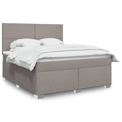 Box Spring Postel S Matrací Textil Taupe