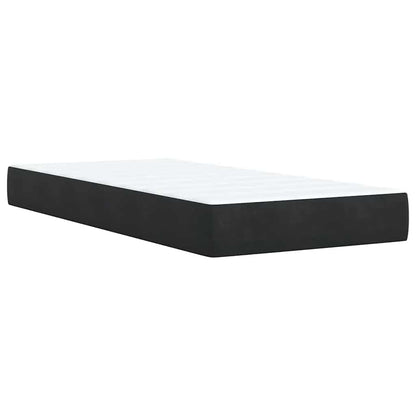 Box Spring Postel S Matrací Černá Samet Černá