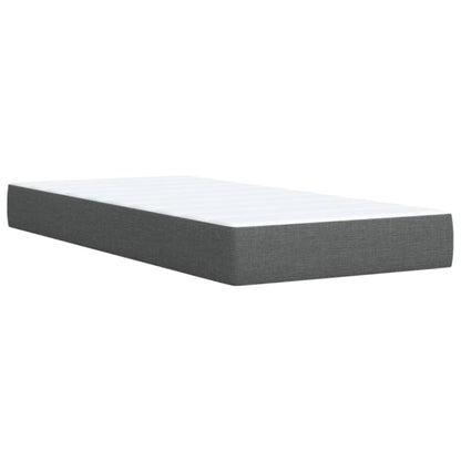 Box Spring Postel S Matrací Textil Tmavě Šedá