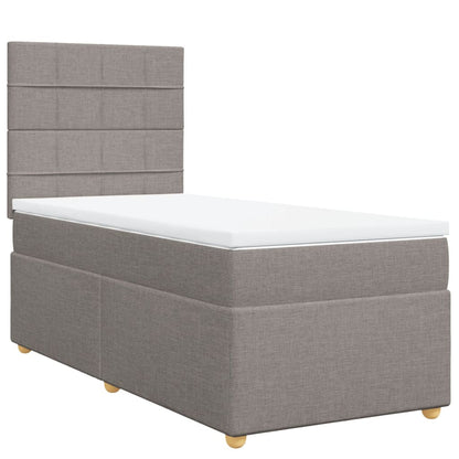 Box Spring Postel S Matrací Taupe 80X200 Cm Textil