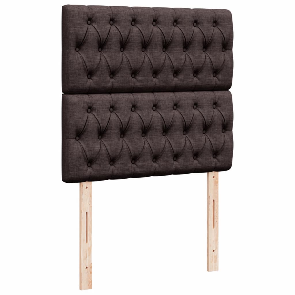 Box Spring Postel S Matrací Textil Tmavě Hnědá
