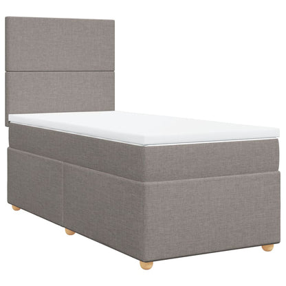 Box Spring Postel S Matrací Textil Taupe