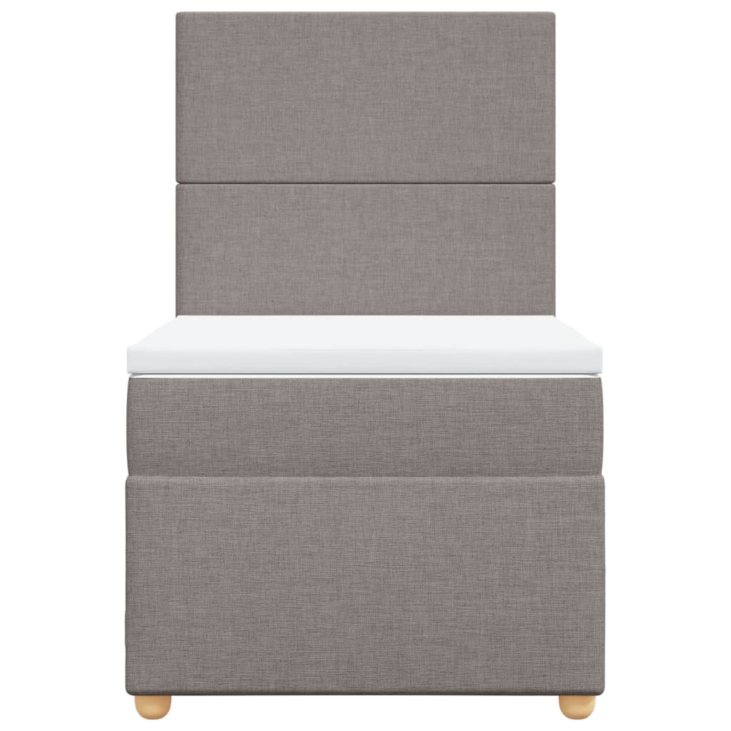 Box Spring Postel S Matrací Textil Taupe