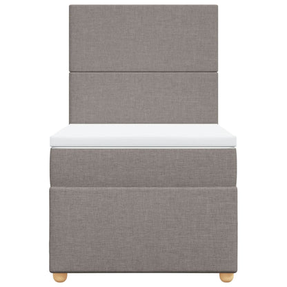 Box Spring Postel S Matrací Textil Taupe