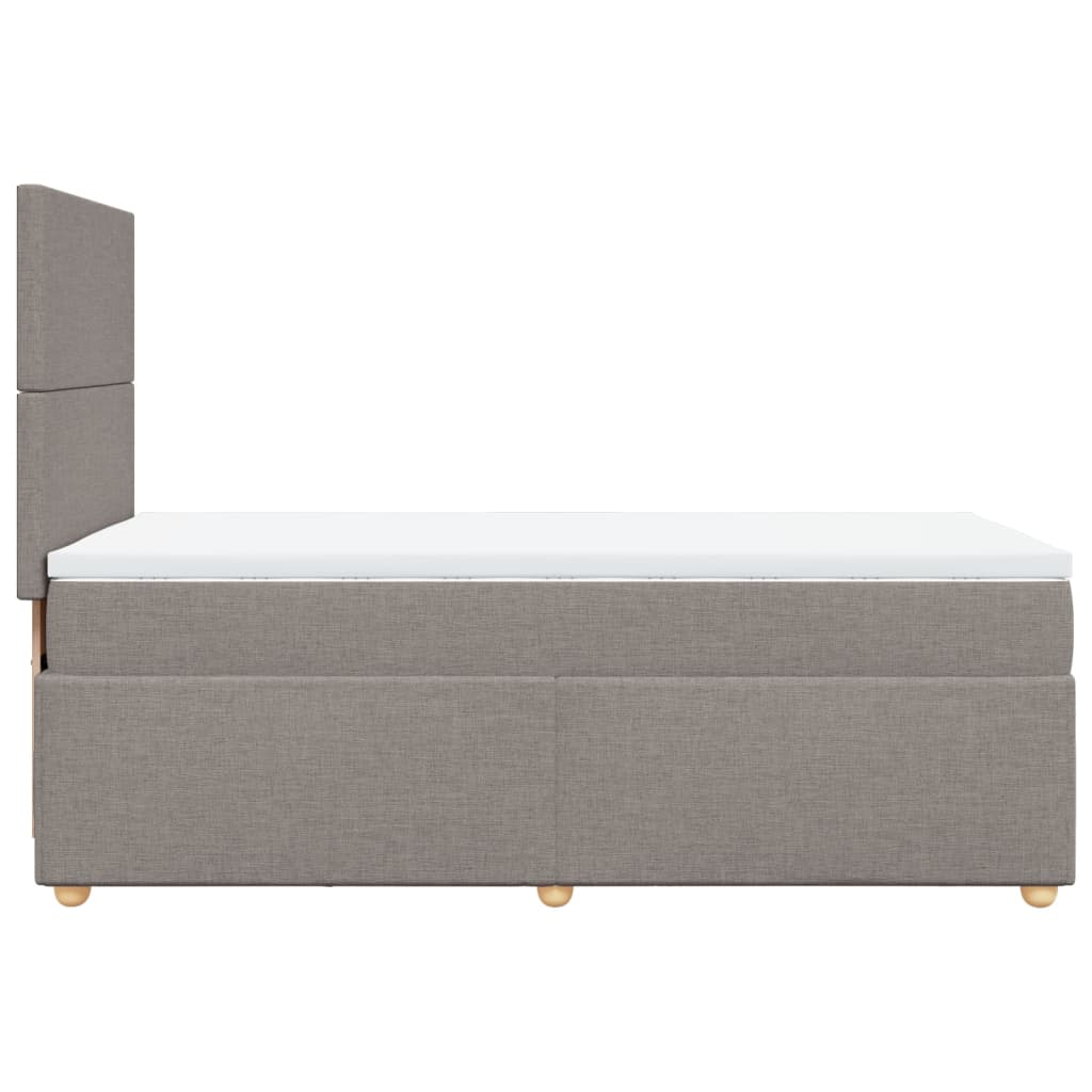Box Spring Postel S Matrací Textil Taupe