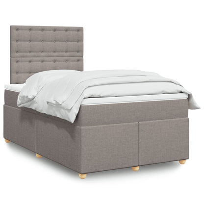 Box Spring Postel S Matrací Textil Taupe