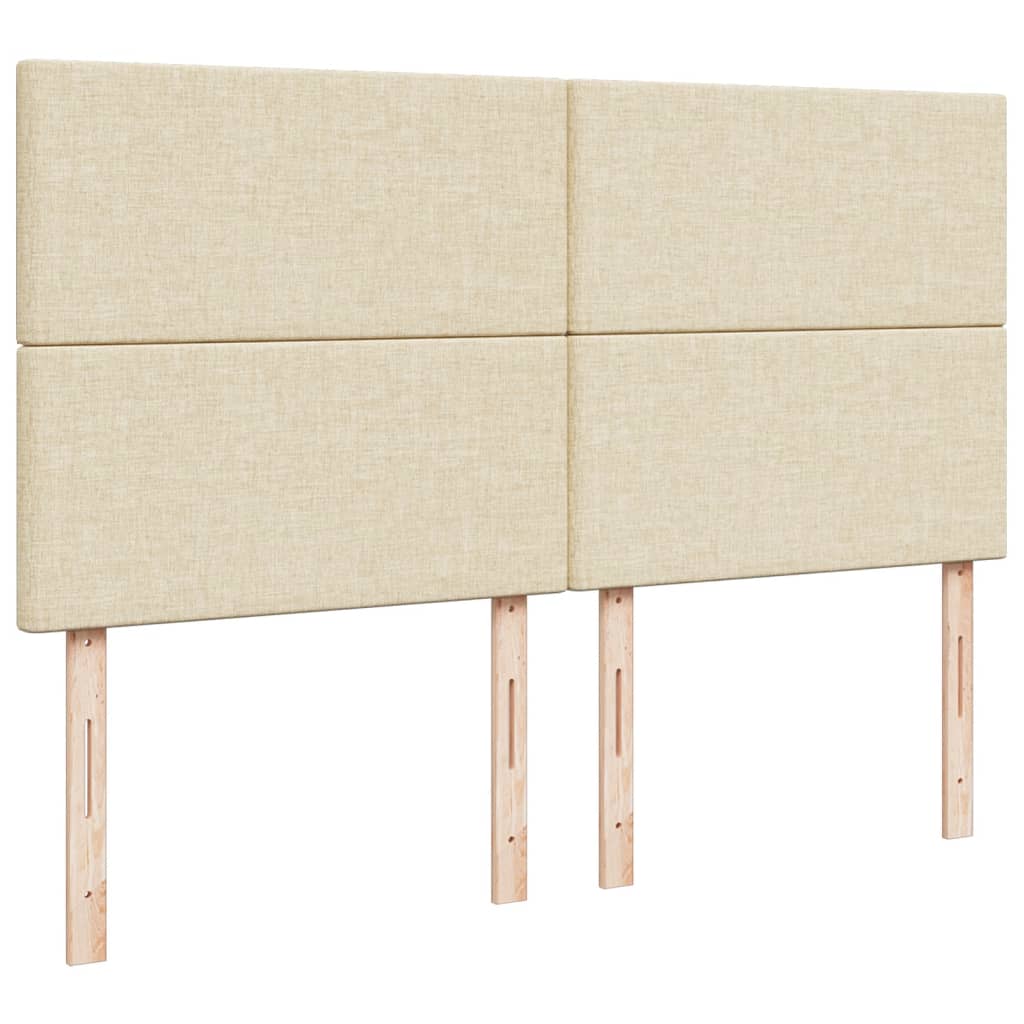 Box Spring Postel S Matrací Krémová 180X200 Cm Textil