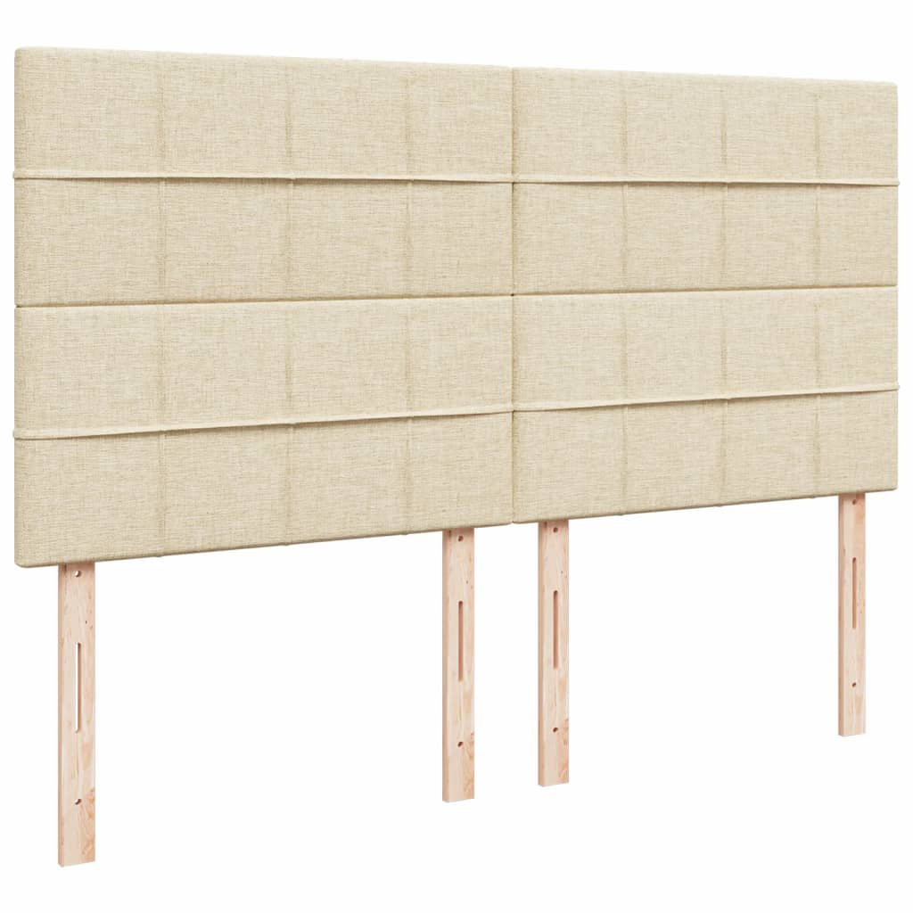 Box Spring Postel S Matrací Krémová 180X200 Cm Textil