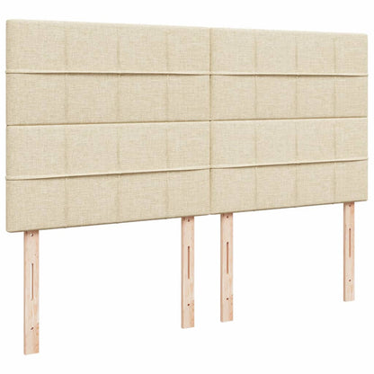 Box Spring Postel S Matrací Krémová 180X200 Cm Textil