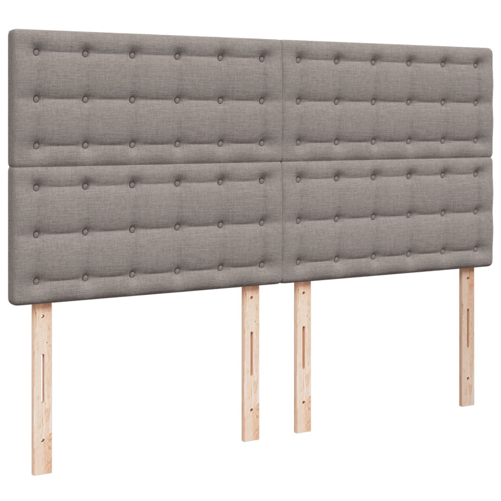 Box Spring Postel S Matrací Taupe 200X200 Cm Textil