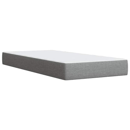 Box Spring Postel S Matrací Světle Šedá 80 X 200 Cm Textil