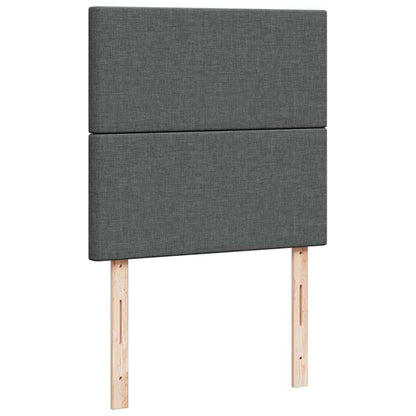 Box Spring Postel S Matrací Tmavě Šedá 80 X 200 Cm Textil