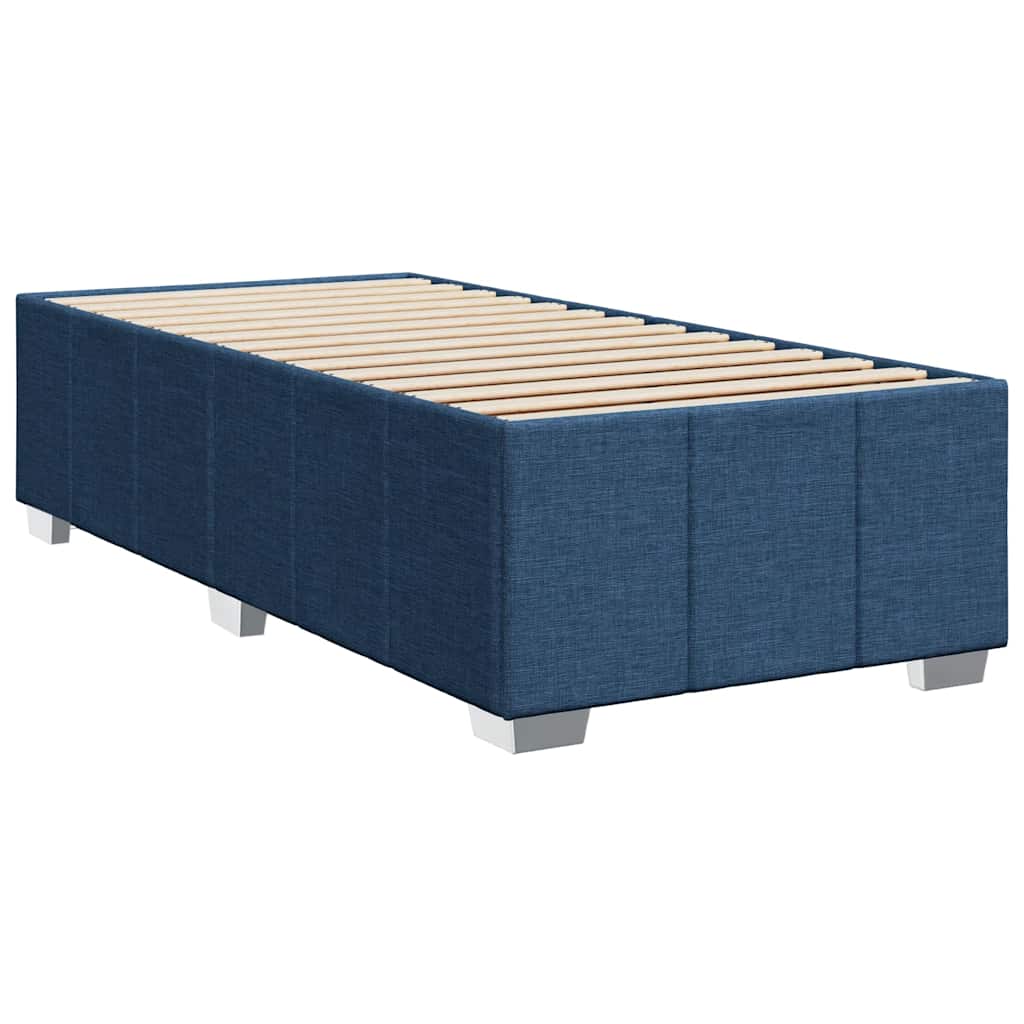 Box Spring Postel S Matrací Modrá 80X200 Cm Textil