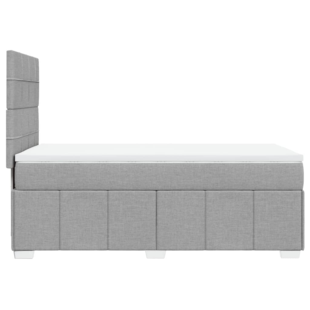 Box Spring Postel S Matrací Světle Šedá 80 X 200 Cm Textil