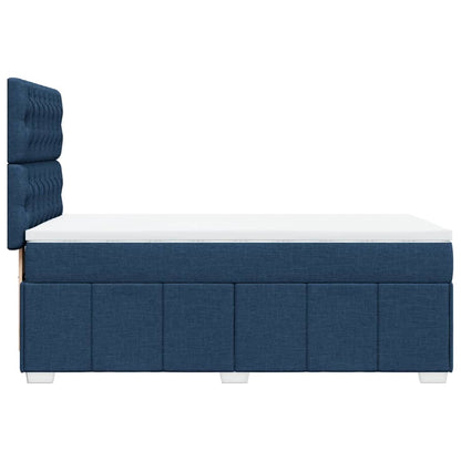 Box Spring Postel S Matrací Modrá 80X200 Cm Textil