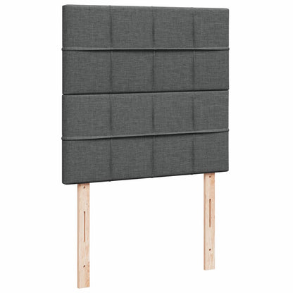 Box Spring Postel S Matrací Tmavě Šedá 90X190 Cm Textil