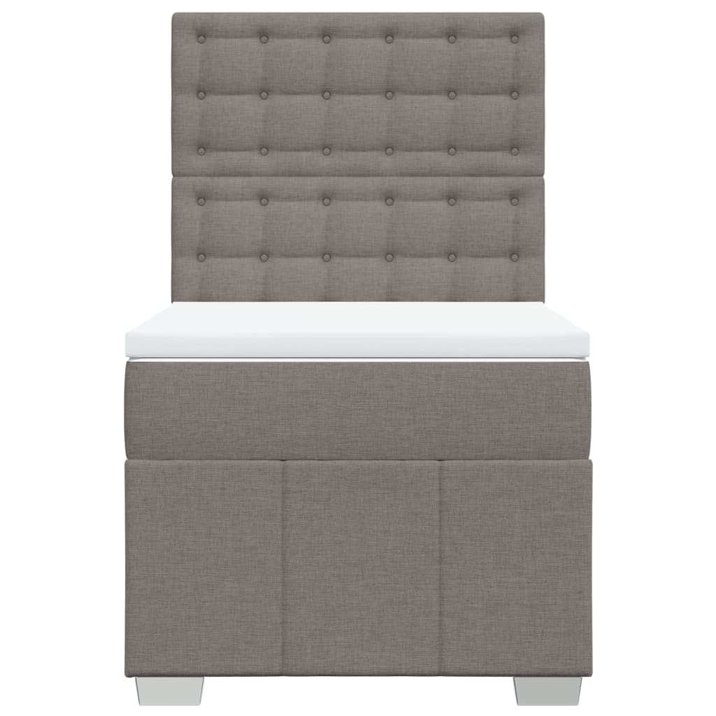 Box Spring Postel S Matrací Textil Taupe