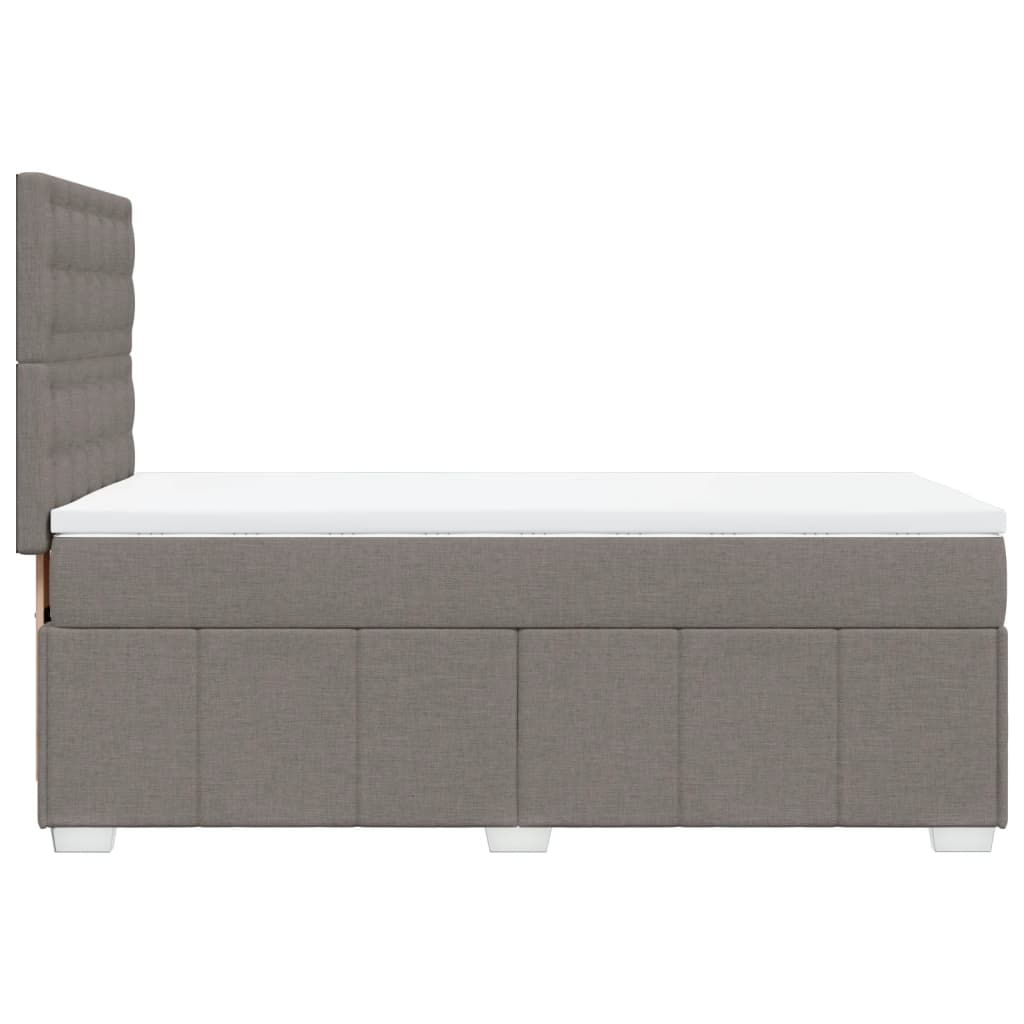 Box Spring Postel S Matrací Textil Taupe