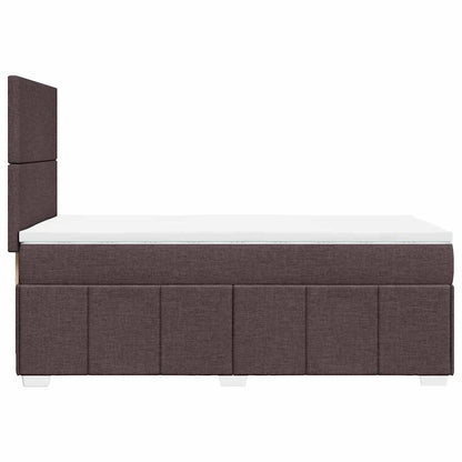 Box Spring Postel S Matrací Tmavě Hnědá 90X200 Cm Textil