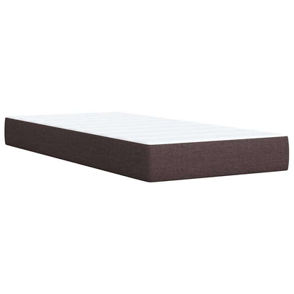Box Spring Postel S Matrací Tmavě Hnědá 90X200 Cm Textil