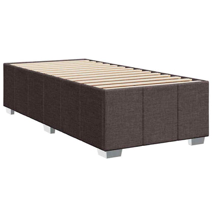 Box Spring Postel S Matrací Tmavě Hnědá 90X200 Cm Textil